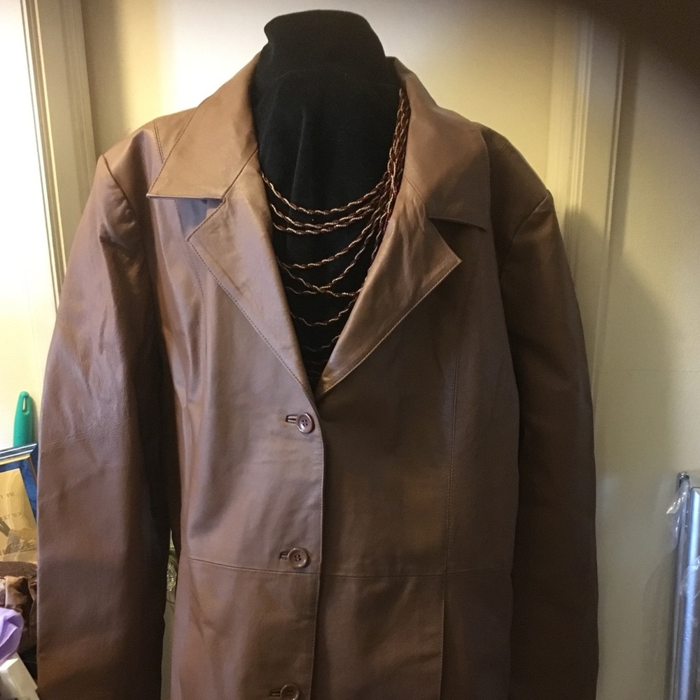 Dialogue Tan Leather Blazez